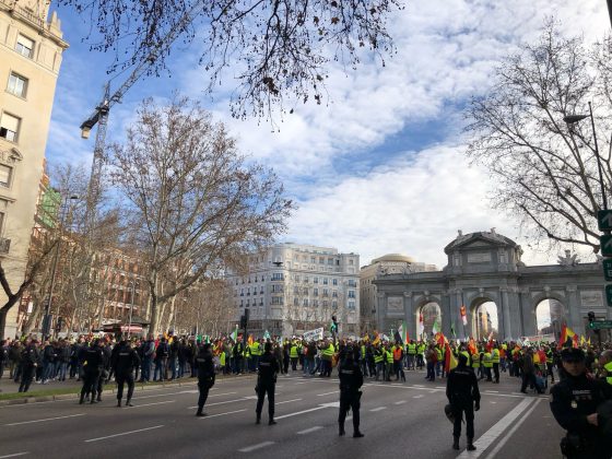 Protestas en el centro de Madrid