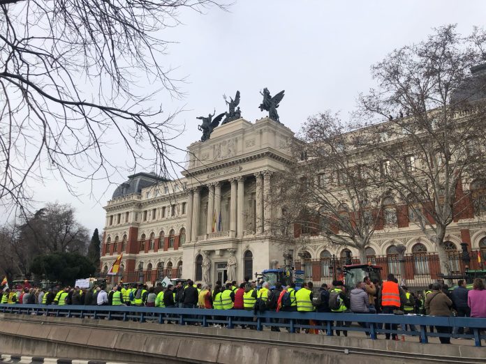 Las protestas del campo en Madrid